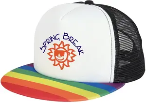 Custom Printed Rainbow Trucker Cap