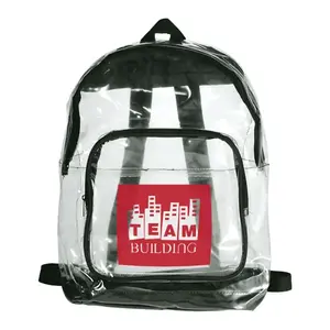 Custom Clear Rally Backpack with Zippered Compartments