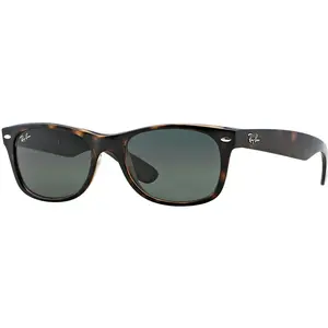 Ray-Ban New Wayfarer Sunglasses: Tortoise/Green 55/18/145