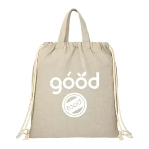 Custom Eco-Friendly Drawstring Bag - 4oz Recycled Cotton