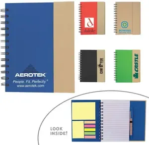 Recycled Journal with Sticky Notes and More (5"x7")