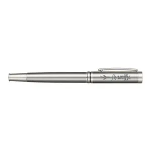 Custom EcoSmart® Recycled Stainless Steel Rollerball Pen - 0.7mm Tip