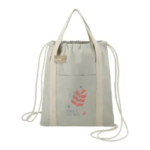 Personalized Recycled Cotton Drawstring Bag - 5oz.