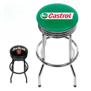 Ribbed Bar Stool w/ Swivel (2 Finish Options)