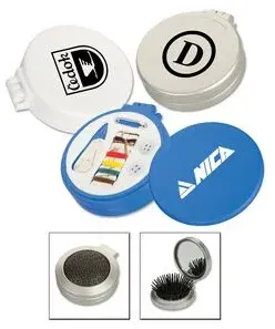 Round Hairbrush/Sewing Kit/Mirror