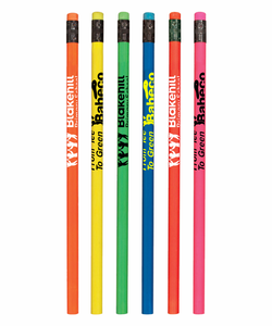 Round Wooded Imported Value Neon Pencil with #2 Graphite
