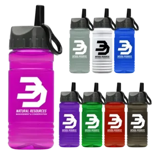 RPET Bottle with Ring-Straw Lid (20 oz.)