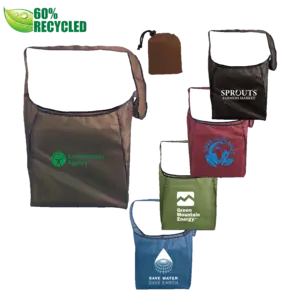 EcoFold Vegan RPET Cross Body Sling Bag - Customizable Promo Bag
