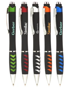 Rubber Grip Ebony Click Ballpoint Pen 