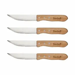 4-Piece Rustler Steak Knife Set - Professional Quality Dining Cutlery