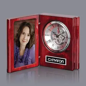 Custom Sanibel Chrome Desk Clock - Promotional Gift