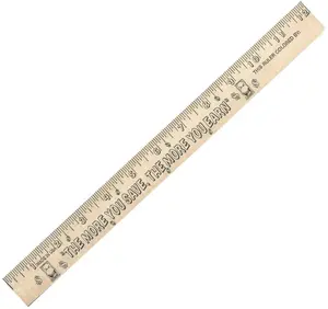 Save/Earn "U" Color Rulers - Natural wood finish