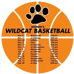 Promotional Schedule Basketball Magnet