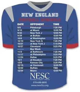 Promotional Schedule Team Jersey Magnet