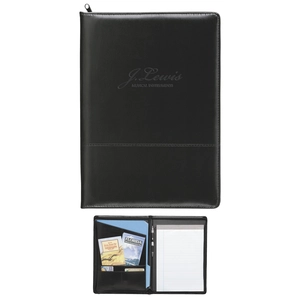 Custom Script Zippered Padfolio