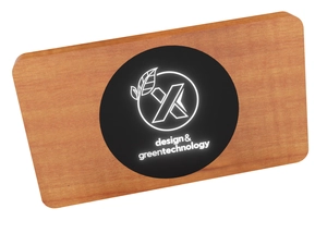 Custom SCX Design® Bamboo Wireless Power Bank 10,000 mAh