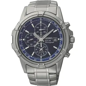 Seiko SSC141 Men's Solar Alarm Chronograph Watch