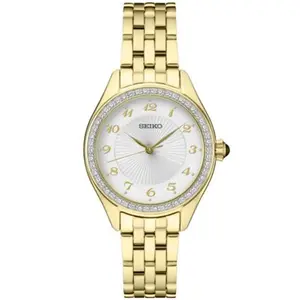 Seiko SUR394 Ladies Crystal Silver Patterned