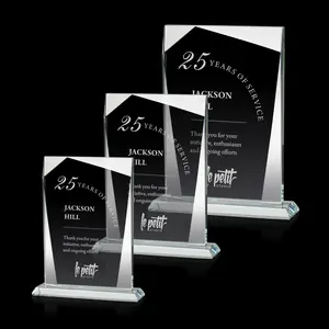 Custom Imprinted Crystal Shamrock Award