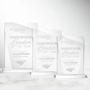 Custom Imprinted Crystal Shamrock Award