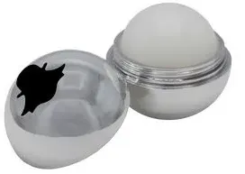 Shiny Round Lip Balm with Metallic Finish