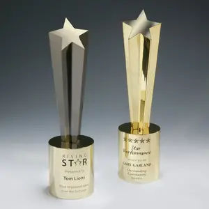 Customizable Shooting Star Achievement Award: Black Nickel with 24K Gold Plating