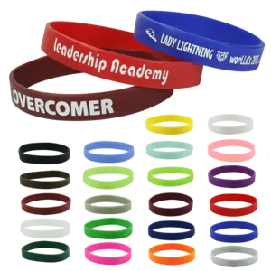 Silicone Wristband -- 1/2" Printed