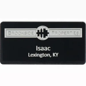 Silver City Metal Name Badge: 1.5" x 3"