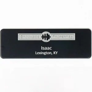 Silver City Metal Name Badge: 1" x 3"