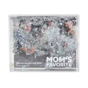 Silver Glitter Desktop Photo Frame