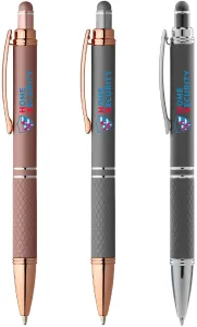 Rose Gold Metallic Pen with Stylus - Customizable