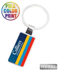 Sleek Rectangular Metal Keychain