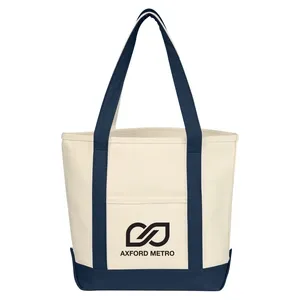 Small Heavy Cotton Canvas Boat Tote Bag
