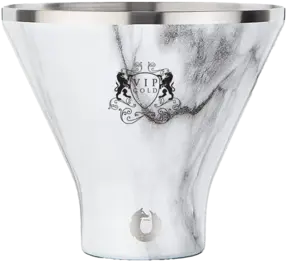 Insulated Snowfox 8oz. Marble Martini Tumbler - Perfect Promotion or Corporate Gift Item