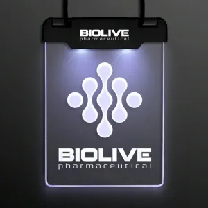 Space Glow Light Badge Necklace