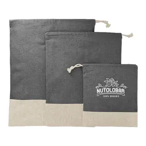 Personalized Recycled Cotton Travel Pouch Set (3 Piece)