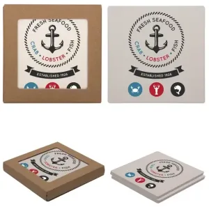 Custom Square Two Coaster Set