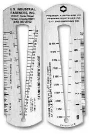 Stainless Steel Screw Gauge with Reverse Side Standard Nut Gauge