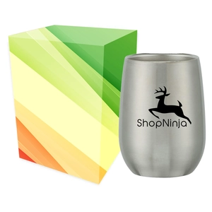 Stainless Steel Stemless Wine Glass With Custom Box