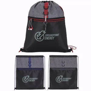 Custom Stand Alone Drawstring Backpack