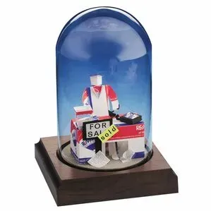 Stock Business Card Sculpture in a Dome - Realtor