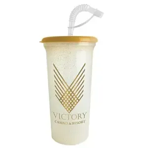 Personalized Glitter Sport Sipper Cup - 32oz