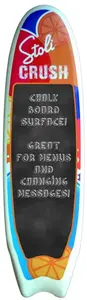 Surfboard - 72" With Write On / Wipe Off Chalkboard Surface - Quick Turn