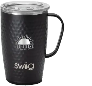 Swig® 18oz Hammered Blacksmith Mug, Triple-Insulated with BPA-Free Lid