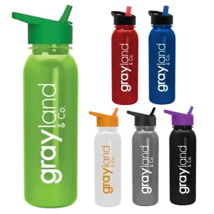 Terrain Metallike Bottle with Flip-Straw Lid (24 oz.)