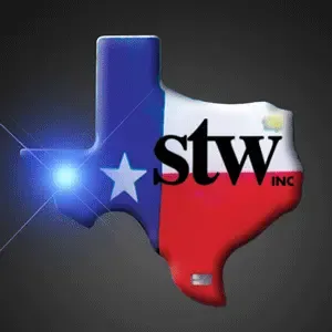 Texas State Shape Flashing Light Up Pin