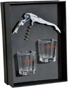 Branded Corkscrew and Shot Glass Gift Set