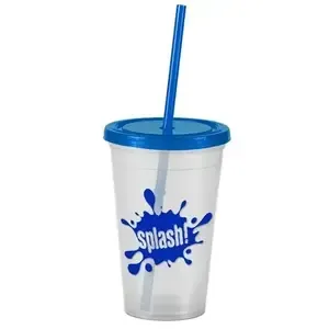 Pioneer Insulated Tumbler with Straw (16 oz.)