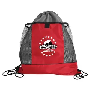 Custom Mesh Pocket Drawstring Bag