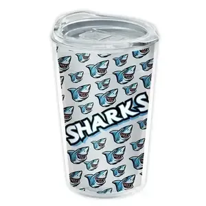 PromoSip - 14 oz. Custom Transparent Tumbler with Clear Full Color Branding